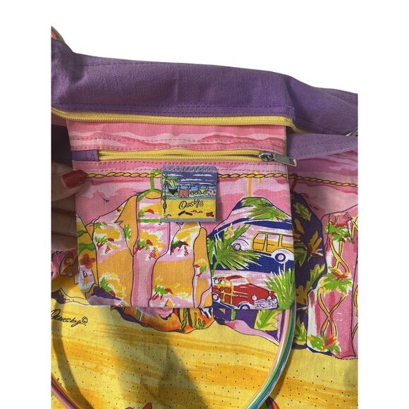 Anne Ormsby Quasby Beach Themed Tote Bag Hawaiian Shirt Novelty Canvas Large - Picture 9 of 12